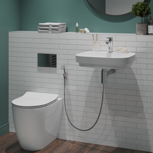 Смеситель для раковины PAINI Garda 76CR205/574 с гигиеническим душем, хром (CR)