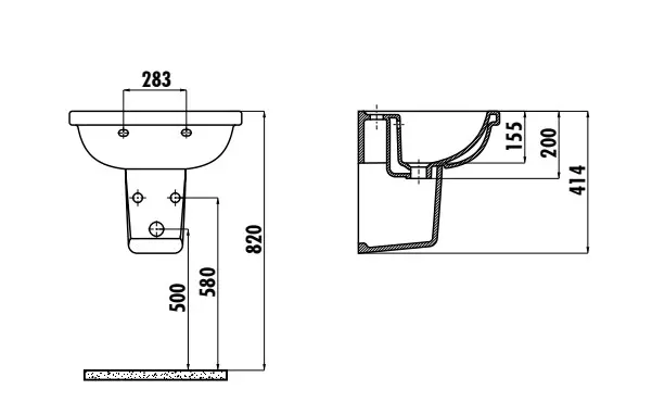 CREAVIT KEY Пьедестал для раковины KY260-00CB00E-0000
