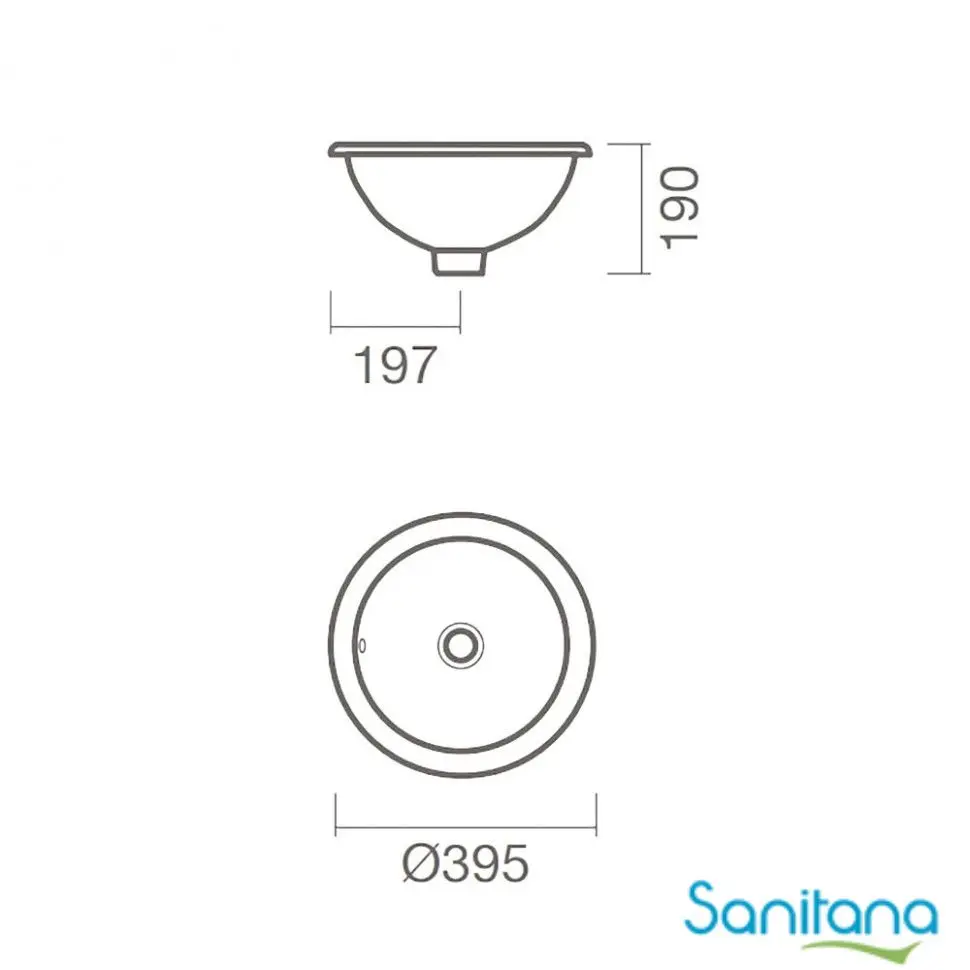 Раковина встраиваемая Sanitana JARA 39 S10064150400000