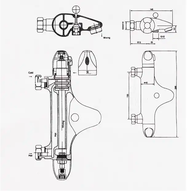 Термостатический смеситель для ванны ZETA BR840