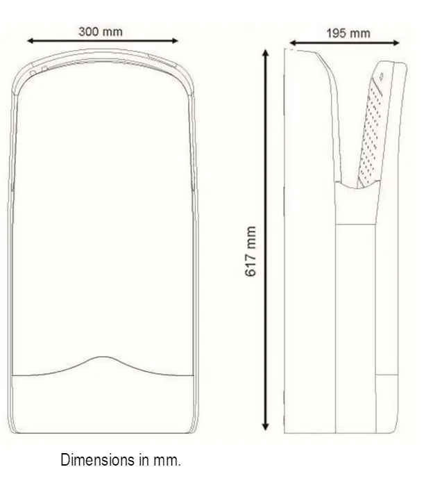 Сушилка для рук V-JET автоматическая 1760 W Groc Champagne, Nofer 01303. CH