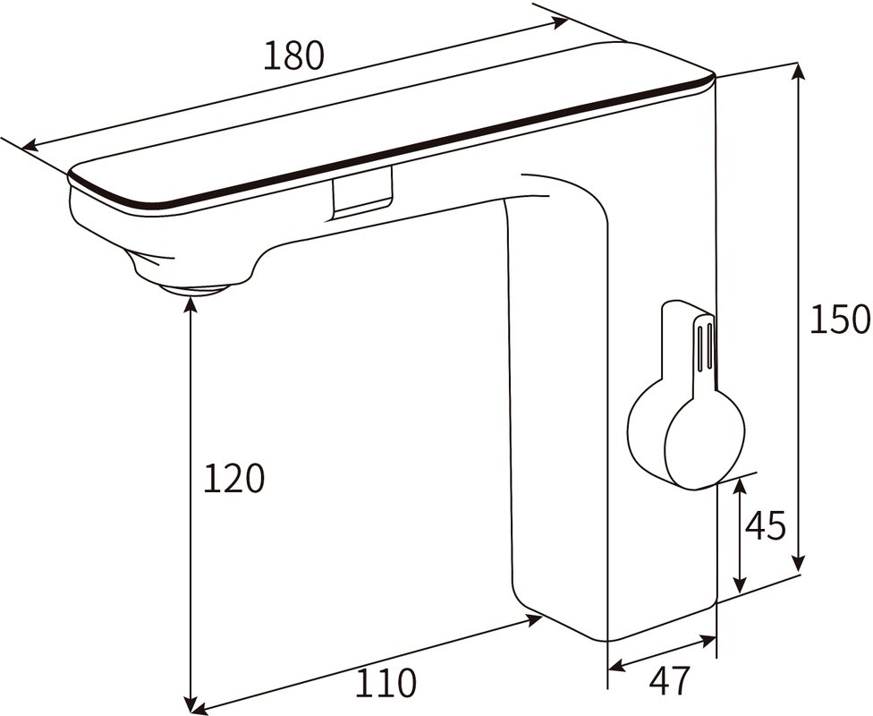 Смеситель для раковины с цифровым дисплеем температуры воды beWash Photocell BWAM3BS8042