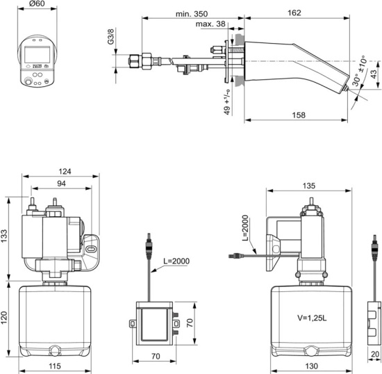 Интеллектуальный смеситель с бесконтактным управлением Ideal Standard INTELLIMIX A7707AA