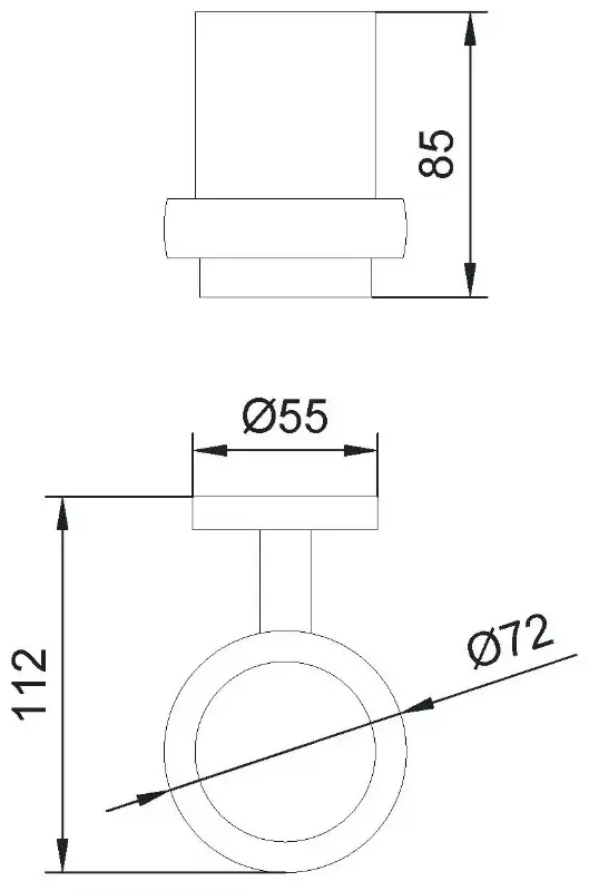 Стаканчик для зубных щеток NIZA чёрный Nofer 16861.N