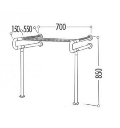 CREAVIT Поручень к раковине TB301