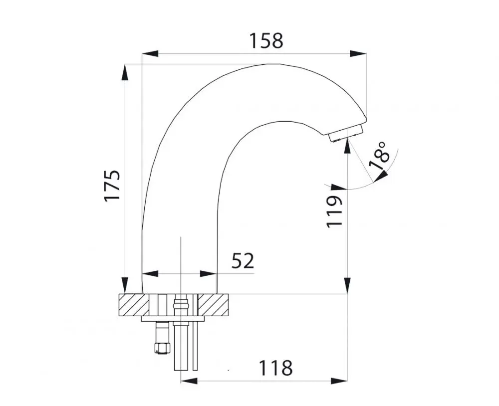 Бесконтактный кран Sanela SLU 34 (03340)