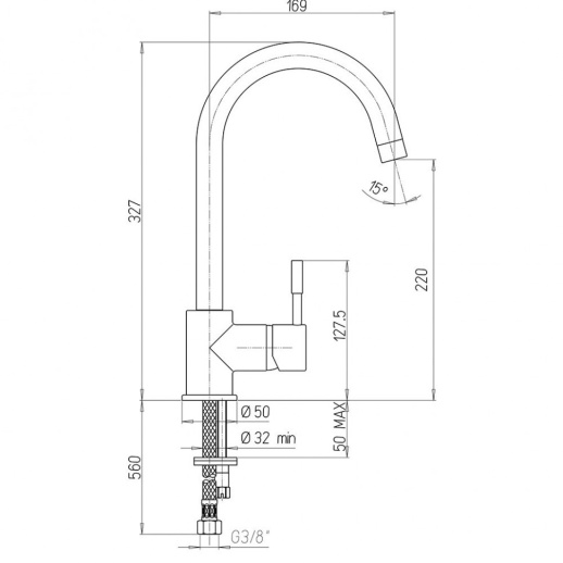 Смеситель для кухни PAINI Cox 78CR5722LLMKM, белый хром