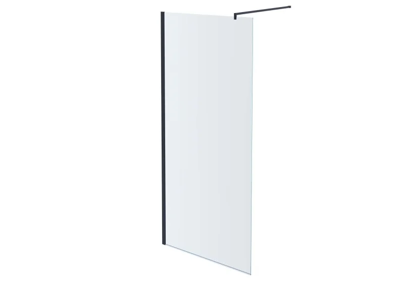 AQ WIW 08020GM Душевая перегородка Walk in с держателем 800x2000 профиль оружейная сталь