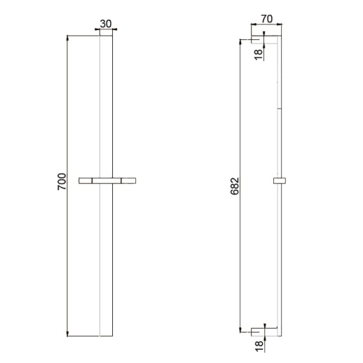 Душевая стойка квадратная PAINI 50PZ129QQRI, черный брашированный PVD (PZ)
