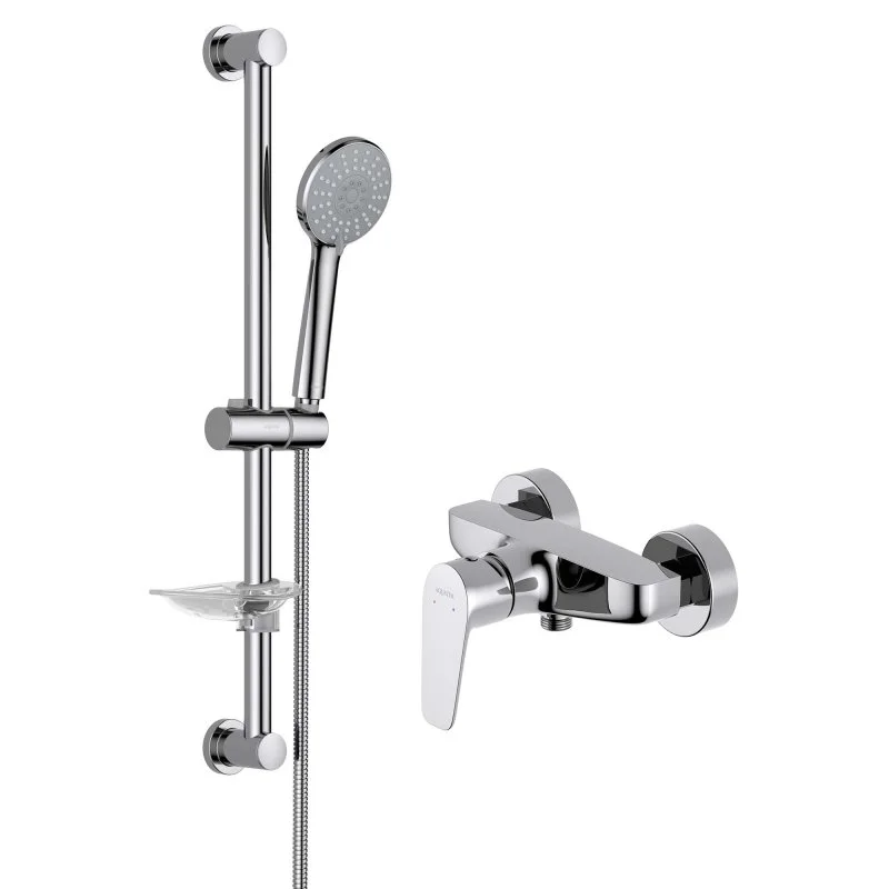 AQ1160CR БЕТТА смеситель для душа , AQ2013CR БЕТТА душевой гарнитур 3jet 65 см