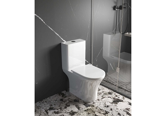 Унитаз напольный, безободковый Aquatek Optima 650x340x790