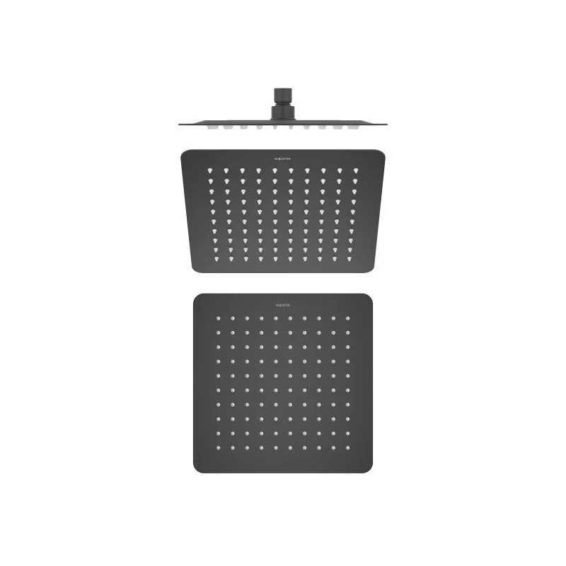 Квадратный верхний душ 250*250*2 мм AQUATEK, матовый черный AQ2072MB