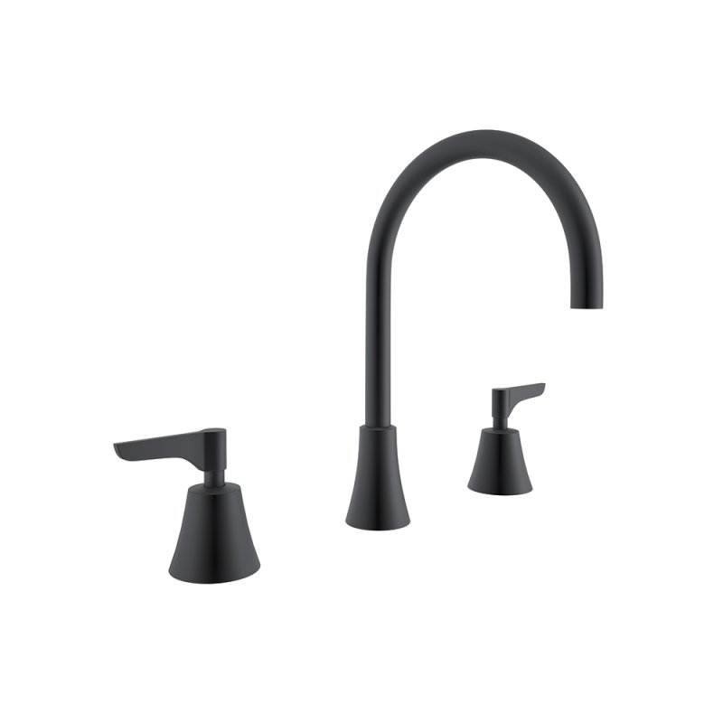 Смеситель для раковины на 3 отверстия ADAGIETTO 914201MLNM чёрный