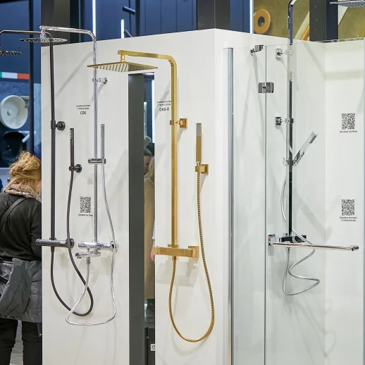 Душевая система PAINI Dax-R 84PJ689TH с термостатом, брашированное золото PVD (PJ)