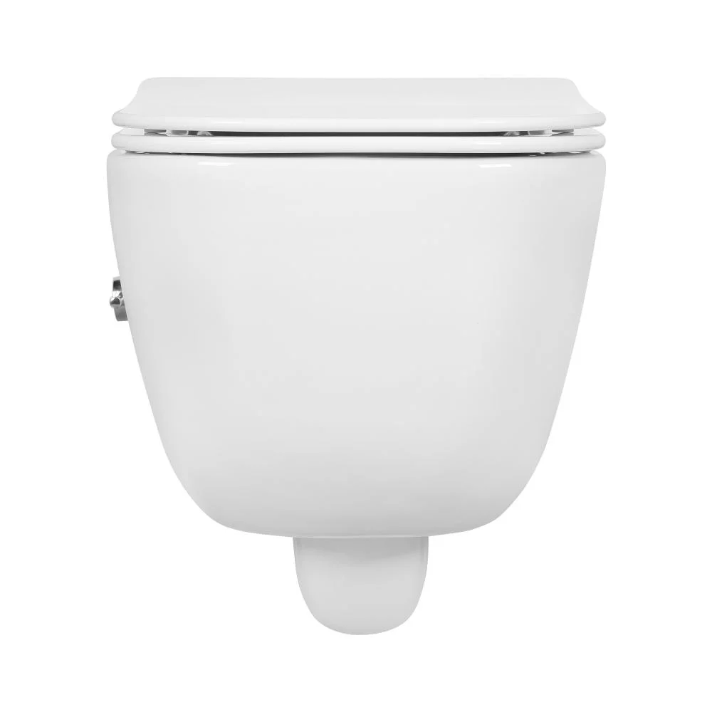 Унитаз подвесной с функцией биде безободковый фарфоровый AQUATEK ДИВА AQ2012B-00 510*350*360 мм
