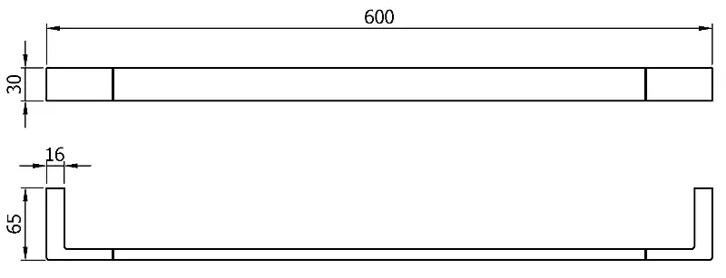 Держатель для полотенец Corinto матовый 600 мм Nofer 16920.60.S