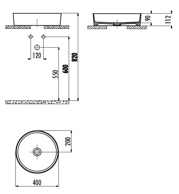 CREAVIT Раковина LP145-00CB00E-0000