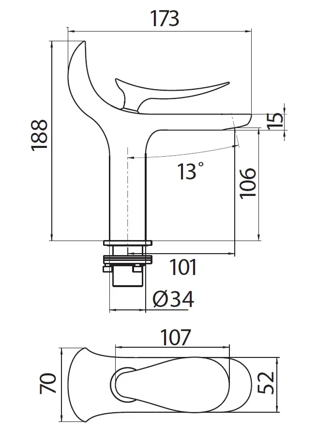 Cмеситель для раковины FOGLIA FG1501