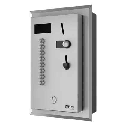 Встроенный монетный и жетонный автомат для 2-8 или 12 душей Sanela SLZA 02LNZ 88020
