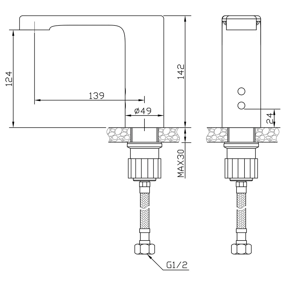 Бесконтактный кран для раковины Devida DVU1543-S1