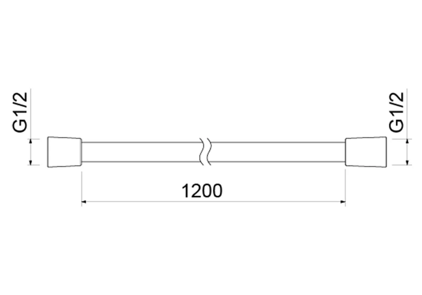 AQ2104BG шланг для душа 120 см ПВХ, шлиф. золото