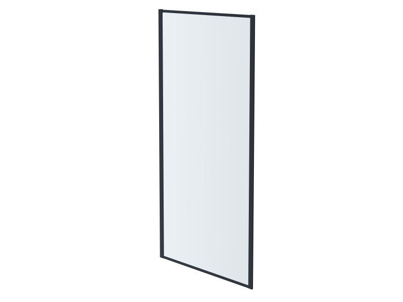AQ ARI WA 10020BL Неподвижная душевая стенка 1000x2000, для комбинации с дверью, профиль черный