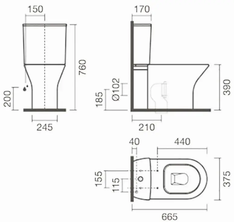 Унитаз компакт Sanitana NEXO S10075750300002