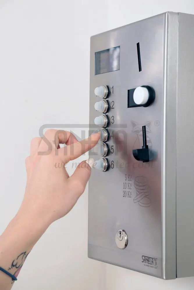 Монетный и жетонный автомат для 4-12 душей, выбор автоматом Sanela SLZA 02M 88021