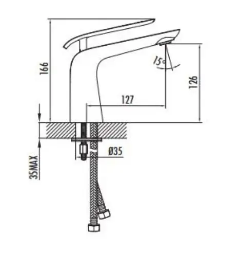 CREAVIT Cмеситель для раковины BLOOM BL1511-B