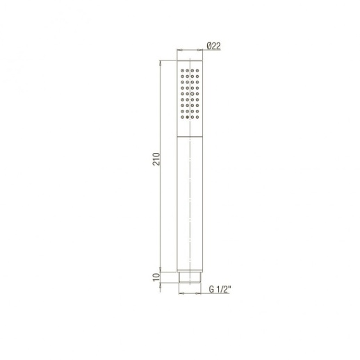 Душевая лейка ручная PAINI 53PZ155TT круглая, латунь, брашированный чёрный PVD