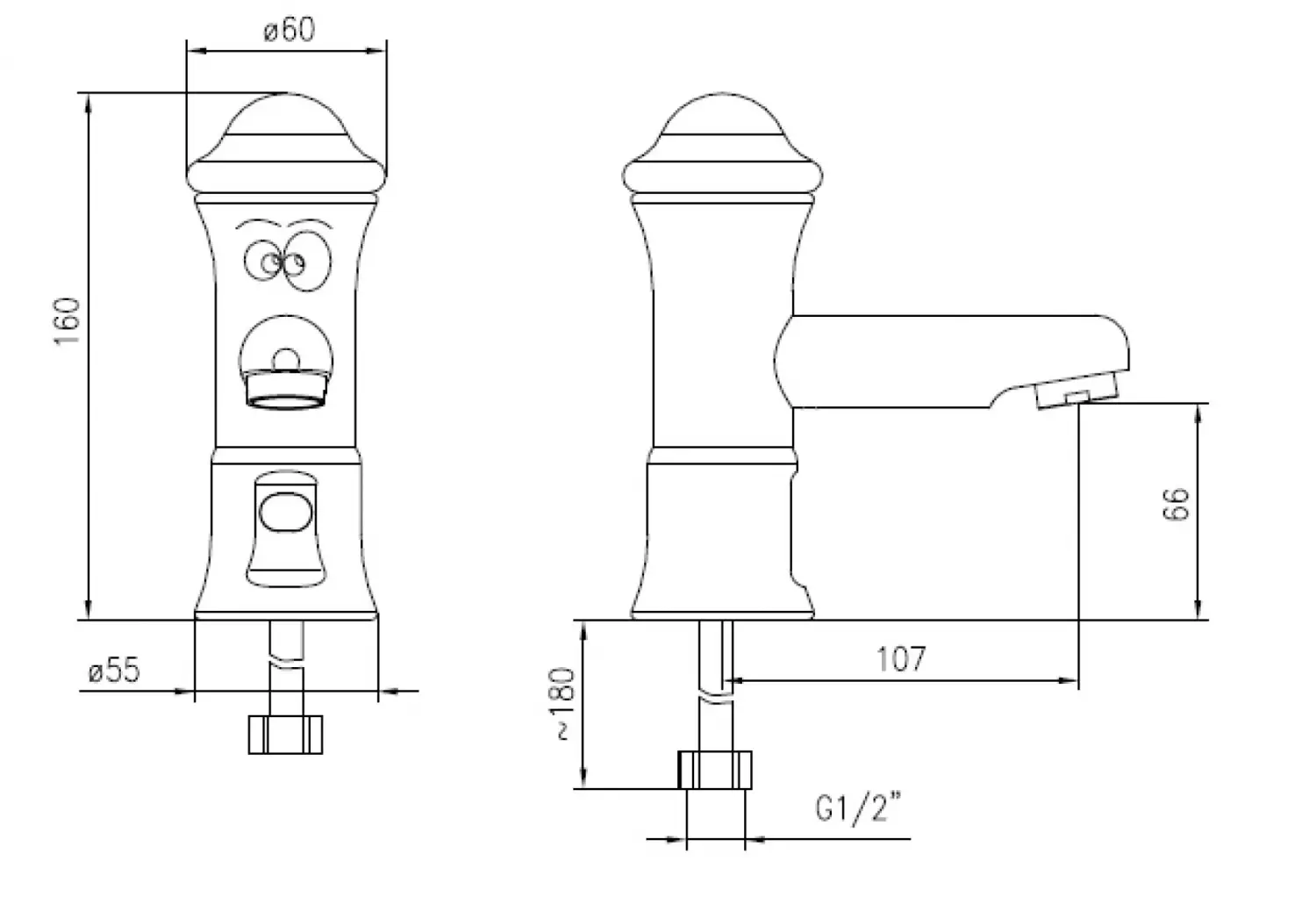 Детский смеситель для раковины IDRAL 01250