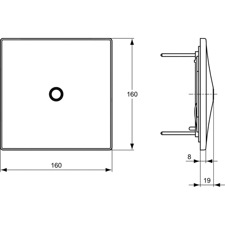 Настенная панель с ИК-датчиком Ideal Standard CERAPLUS A3732XJ