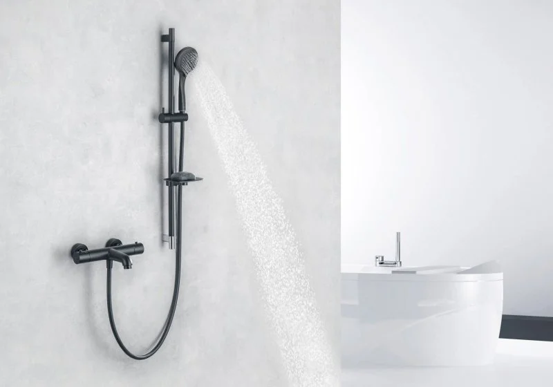 Душевой гарнитур 3jet 73см AQUATEK, матовый черный AQ2011MB