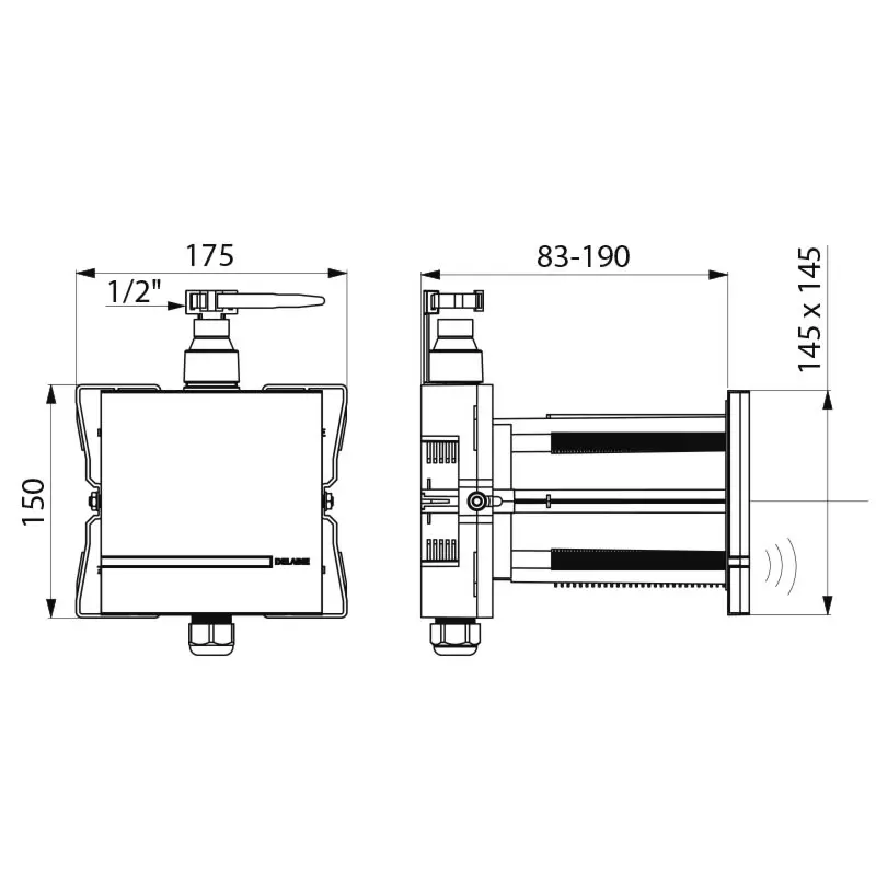 Кран для писсуара Delabie TEMPOMATIC 4 430PBOX-430016