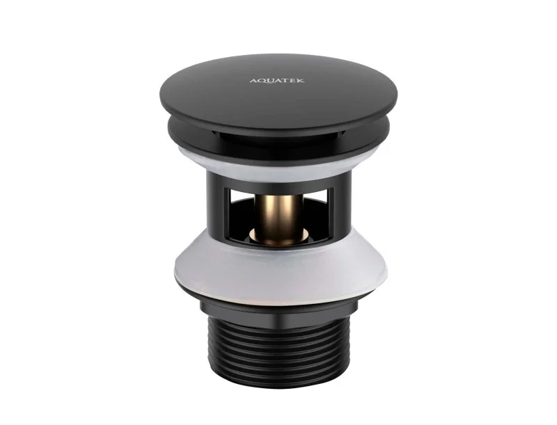Сливной набор для раковины AQUATEK, матовый черный AQ6002MB