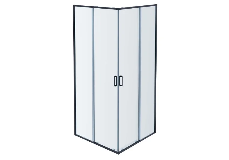 AQ ARI KV 09020GM Душевой уголок квадратный, двери раздвижные 900x900x2000 профиль оружейная сталь