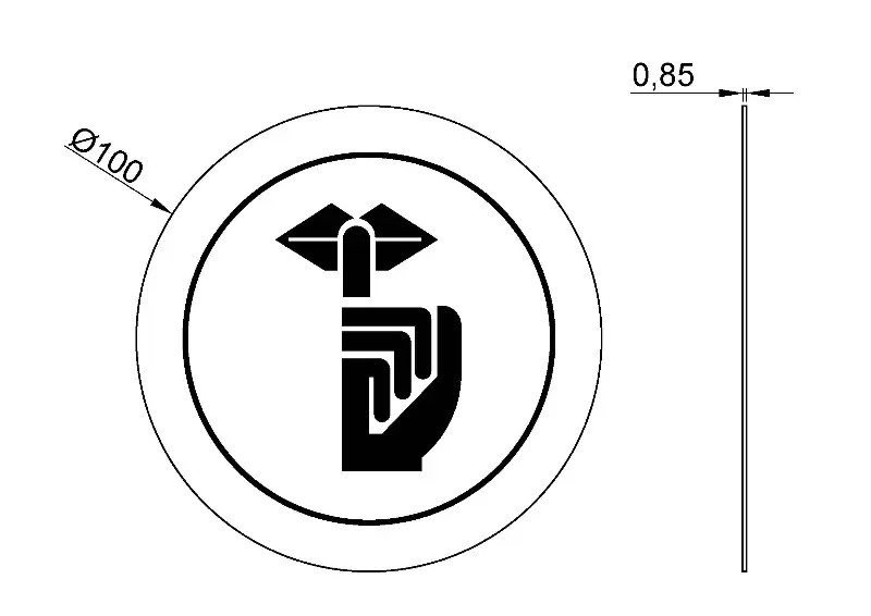Табличка Nofer 16735.2.S соблюдайте тишину