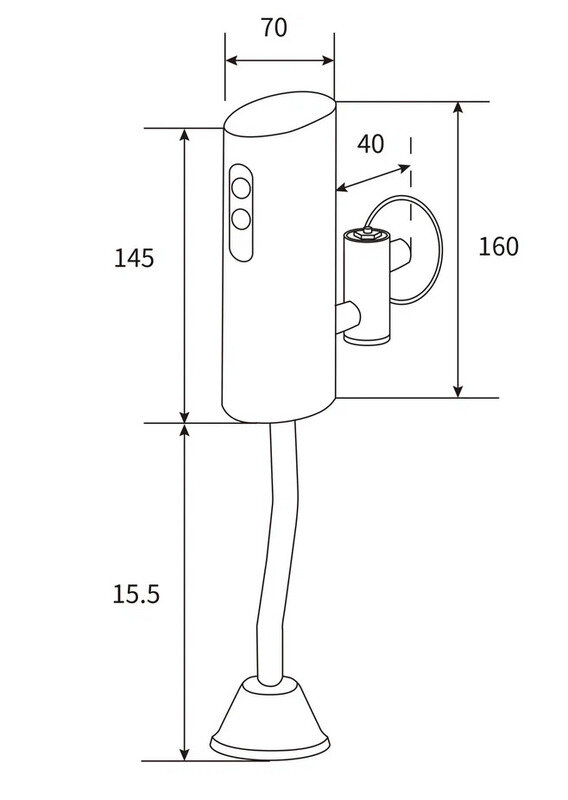 Электронный смыв beWash Photocell BWAM0UT311, для писсуара, цвет хром