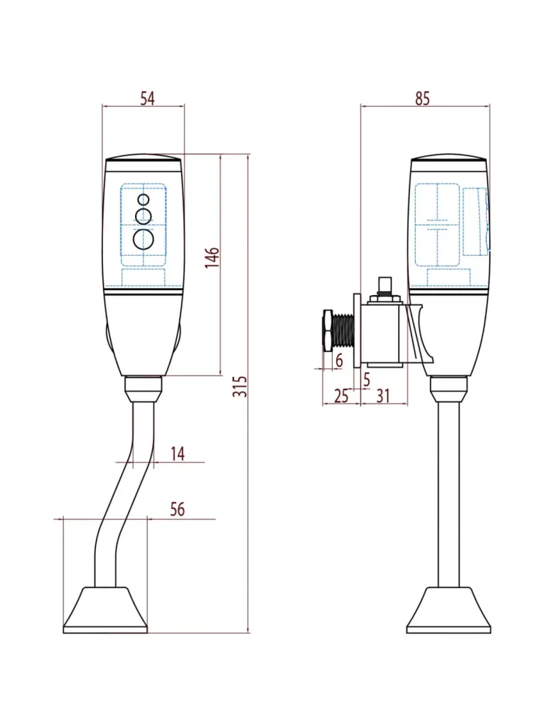 Устройство автоматического смыва воды для писсуара Kopfgescheit HD609DC (KG6329)