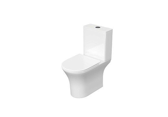 Унитаз напольный, безободковый Aquatek Optima 650x340x790