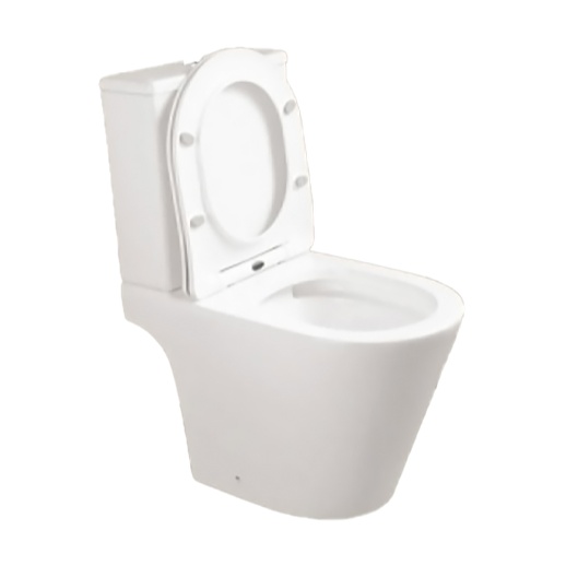 URBATEC URB098380BF Унитаз-компакт 605х370х800 мм Rimless Nove, с сиденьем, выпуск Vario, белый глянец