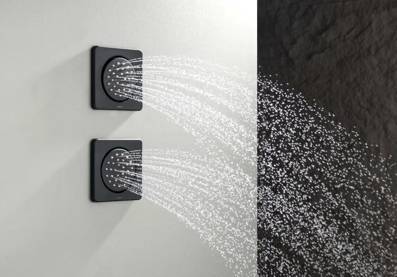 Боковая форсунка 130*130 AQUATEK, матовый черный AQ2099MB