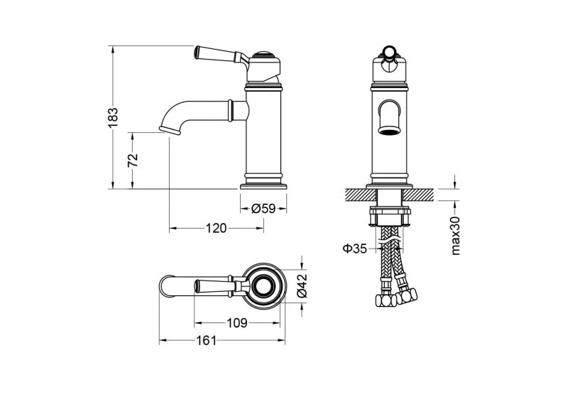 Комплект для ванны Aquatek Классик AQ1530MB 3 в 1