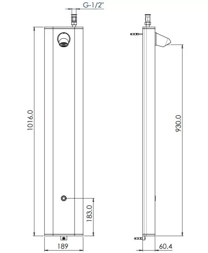 Бесконтактная душевая панель Stern Neptune Shower Panel B