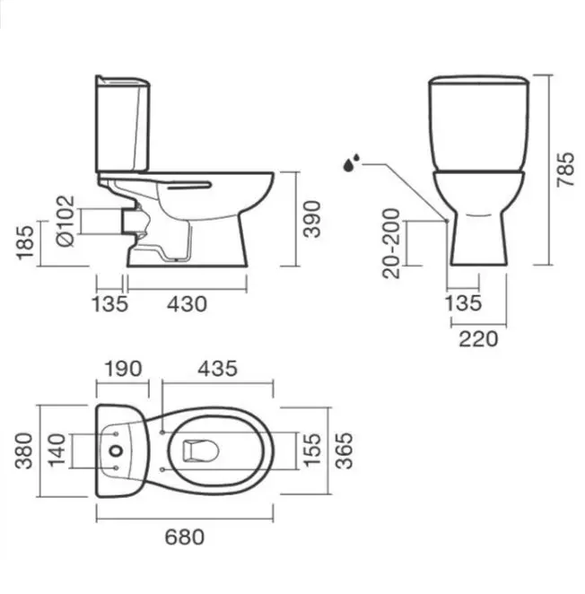 Унитаз компакт Sanitana MUNIQUE S10073323400000