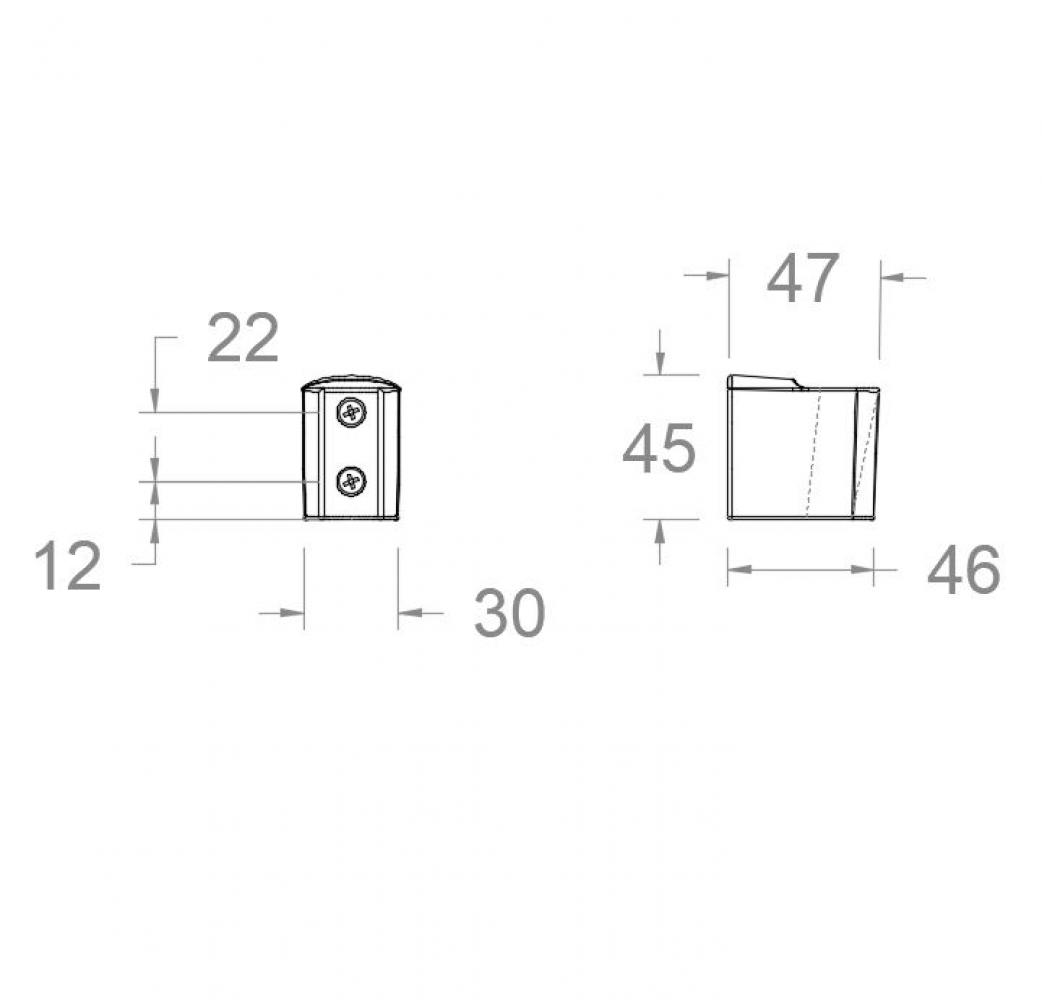 Держатель лейки настенный ABS 4727NM черный
