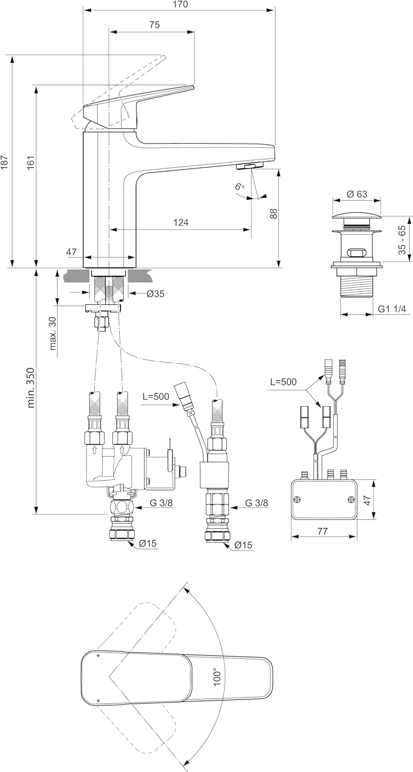 Смеситель Ideal Standard CERAPLAN HYBRID BD283AA