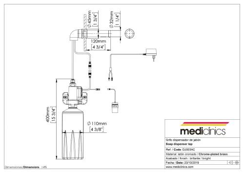 Mediclinics ALL-IN-ONE UCM093A Комплект сенсорный настенный
