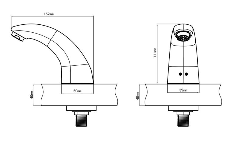 Автоматический смеситель Kopfgescheit KR5152V-DC