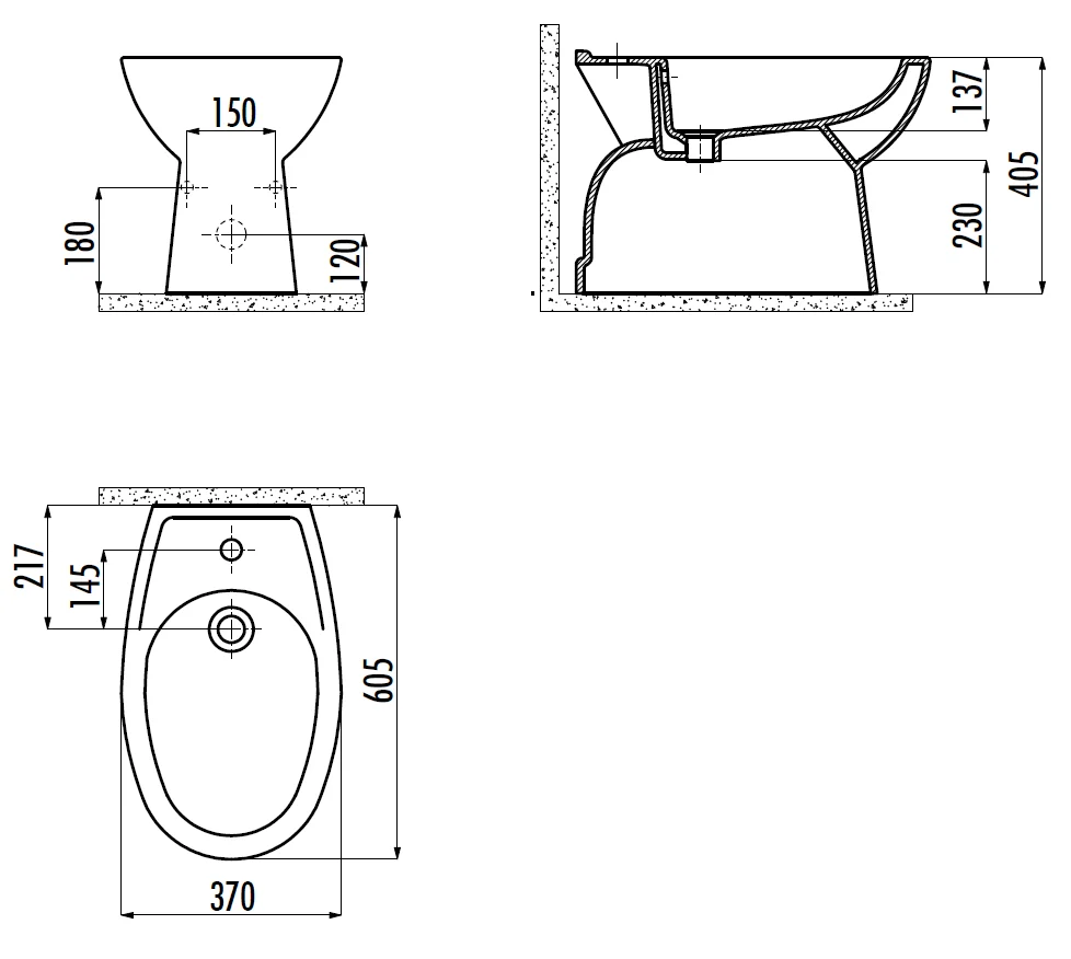 CREAVIT SEDEF Биде напольное SD500-00CB00E-0000
